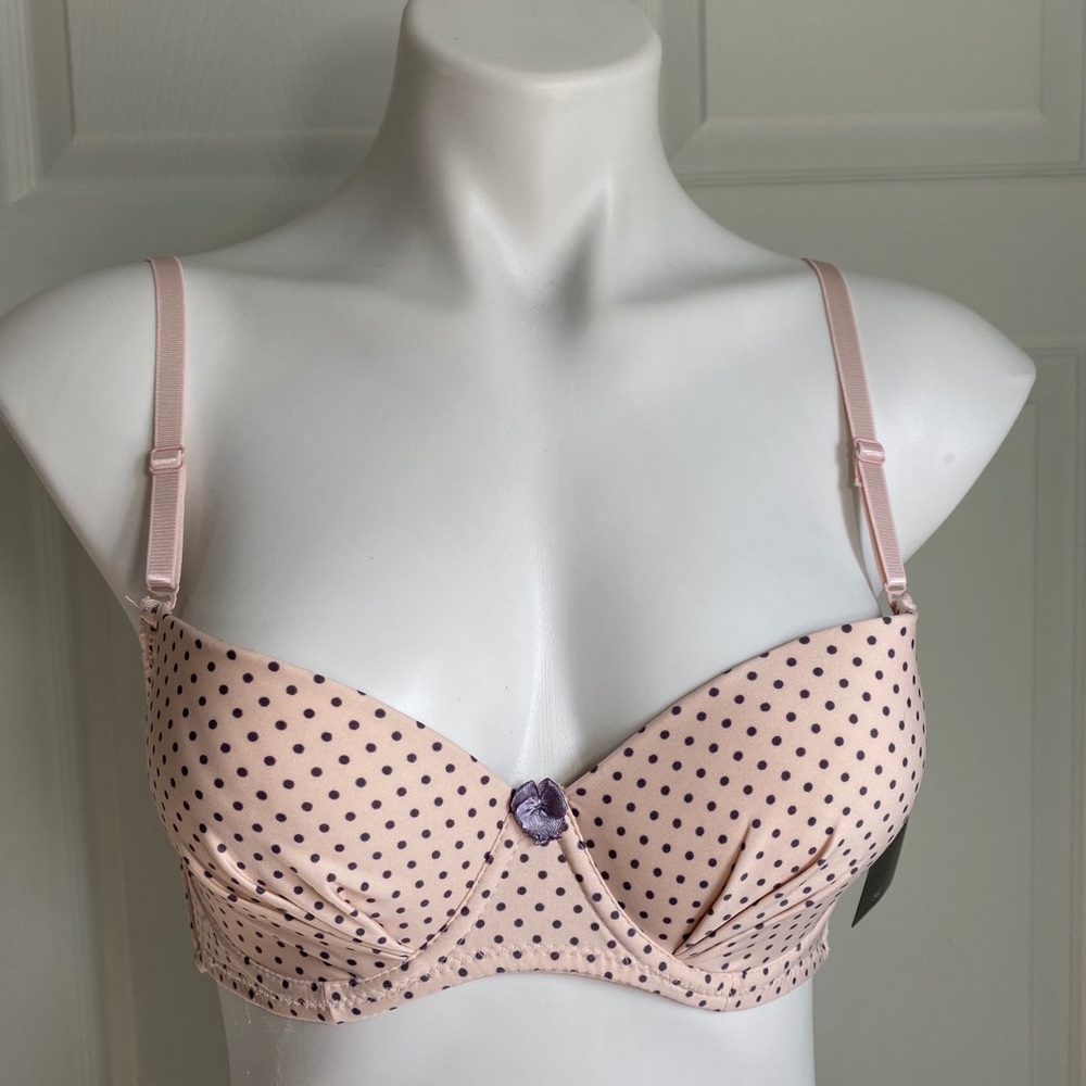 René Rofe Polka Dot Underwire Bra